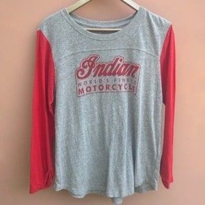 Lucky Brand Indian Motorcycle Baseball Tee